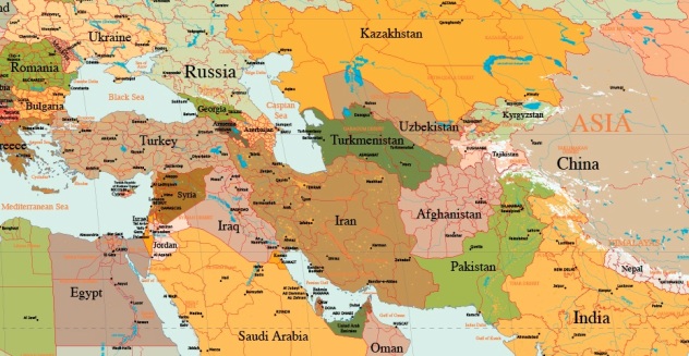 Central-Asia-Middle-East-Map